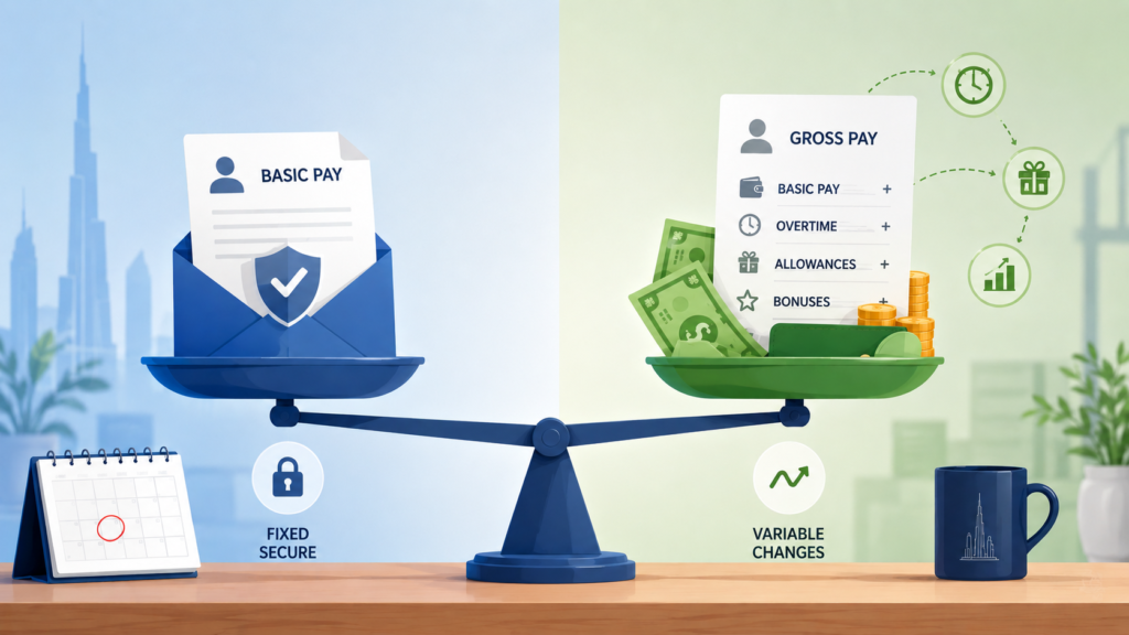 Basic pay and gross salary breakdown