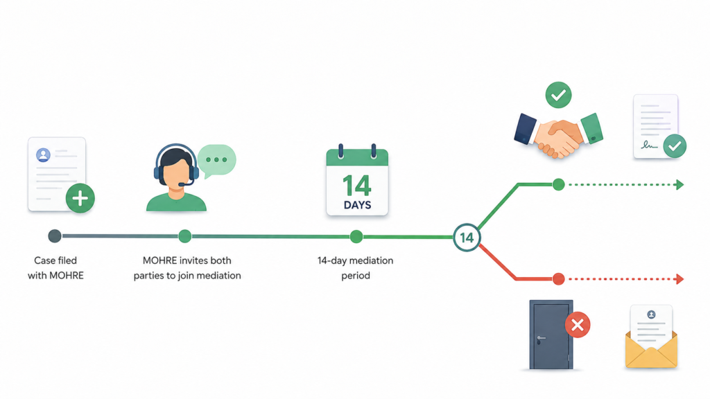 MOHRE Case Progression and Settlement Process